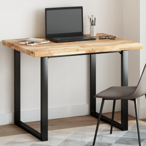 Table Top Natural wood Solid Acacia wood 39.4 x 31.5 in...