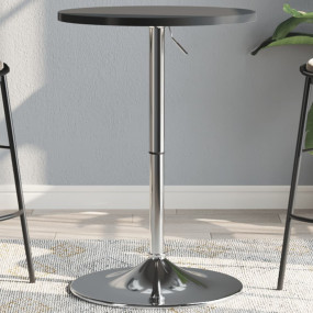 Bar Table Black Engineered wood, Chrome steel Small