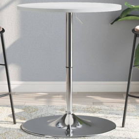 Bar Table White Engineered wood and chromed steel Adjus...