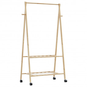 Clothes Rack Natural Bamboo Bamboo Medium Bamboo Clothe...