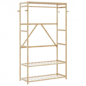 Clothes Rack Bamboo Bamboo with varnished finish Large