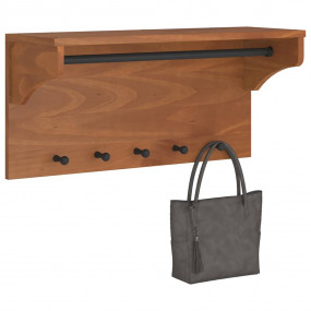 Wall-mounted Coat Rack Acacia Finish Solid pinewood, en...