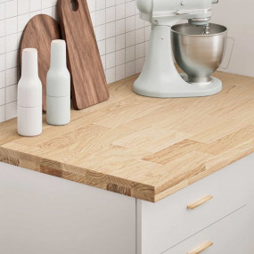 Kitchen Worktop Oak Solid Oak Wood 39.4 x 25.0 x 1.6 in...
