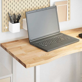 Desk Top Natural Oak Solid Oak Wood 39.4 x 19.7 in Dura...