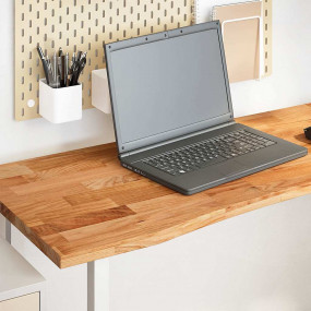 Desk Top Light Brown Solid Oak Wood Medium Durable Desk...
