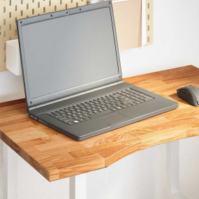 Desk Top Light Brown Solid Oak Wood 31.5x23.6 in Durabl...
