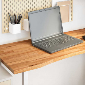 Desk Top Light Brown Solid Oak Wood 47.2 x 23.6 in Dura...
