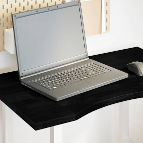 Desk Top Dark Brown Solid Oak Wood 31.5x19.7 in Durable