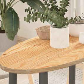 Table Top Natural Oak Solid Oak Wood 31.5 x 15.7 in Dur...