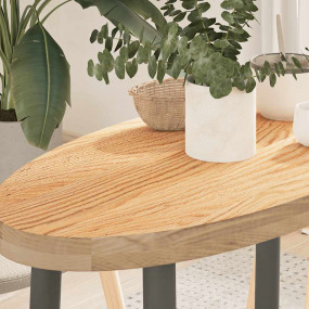 Table Top Natural Oak Solid Oak Wood 31.5 x 15.7 in Dur...