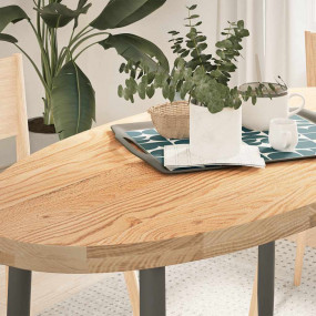 Table Top Oak Solid Oak Wood 47.2 x 23.6 x 1.6 in Durab...