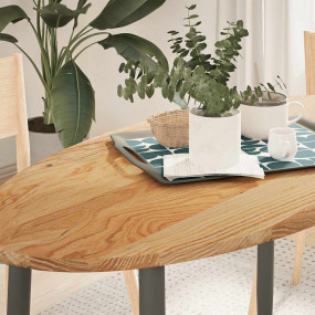 Table Top Light brown Solid Oak Wood 47.2 in x 23.6 in ...