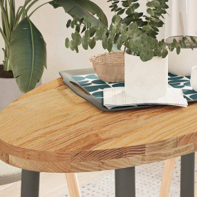 Table Top Light Brown Solid Oak Wood Medium Durable