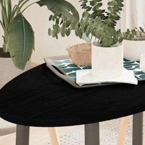 Table Top Dark Brown Solid Oak Wood Medium Durable Tabl...