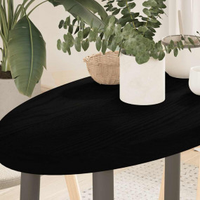 Table Top Dark Brown Solid Oak Wood Medium Durable Tabl...