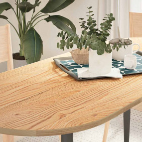 Table Top Oak Solid Oak Wood 55.1 x 23.6 in Durable Tab...