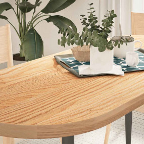 Table Top Oak Solid Oak Wood 55.1x23.6 in Durable Table...