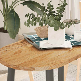 Table Top Light brown Solid oak wood 31.5x15.7 in Durab...