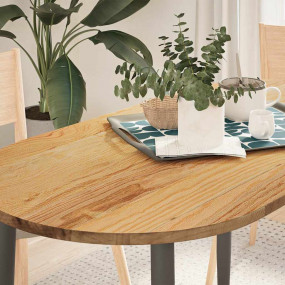 Table Top Light brown Solid oak wood 47.2 x 23.6 x 0.8 ...