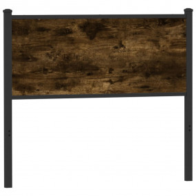 Headboard Smoked Oak Engineered wood and Steel Single H...