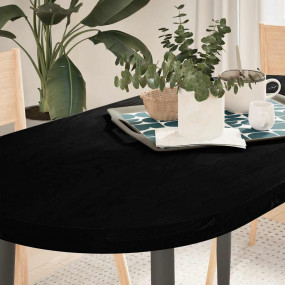 Table Top Dark brown Solid oak wood 47.2 x 23.6 in Dura...