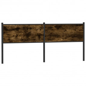 Headboard Smoked Oak Engineered Wood and Steel 75 in Si...