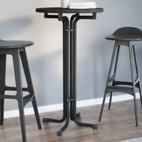 Dining Table Black Engineered wood, powder-coated steel...