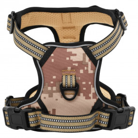 Dog Harness Camouflage Brown Polyester S Adjustable Arm...