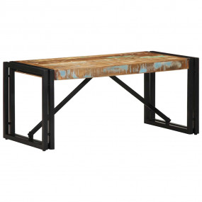 Coffee Table Multicolor Solid reclaimed wood and powder...