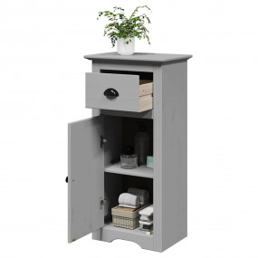 Bathroom Cabinet Gray Solid pine wood, Engineered wood,...