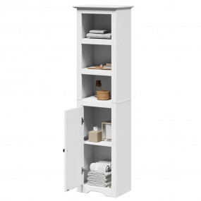 Bathroom Cabinet White Solid pinewood, engineered wood,...