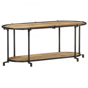TV Cabinet Brown Solid rough mango wood Medium Durable