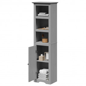 Bathroom Cabinet Grey Solid pine wood, engineered wood,...