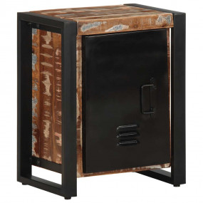Bedside Cabinet Multicolor Solid reclaimed wood, iron