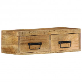 Wall-mounted TV Cabinet Solid Rough Mango Wood Solid Ma...