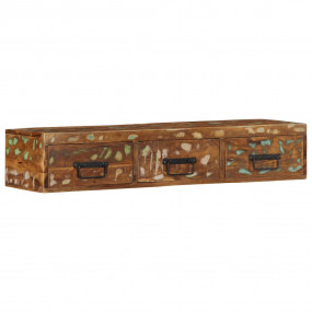 Wall-mounted TV Cabinet Multicolor Solid reclaimed wood...