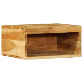 Wall-mounted TV Cabinet Natural wood Solid Acacia wood ...