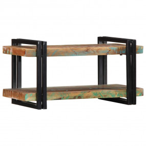 Wall Shelf Multicolor Solid reclaimed wood, Iron Standa...