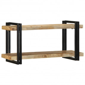 Wall Shelf Natural Wood Solid rough mango wood, Iron
