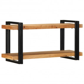 Wall Shelf Natural wood grain Solid acacia wood, iron M...