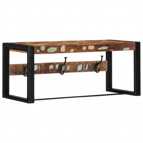 Coat Rack Multicolor Solid reclaimed wood and iron Medi...