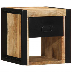 Bedside Cabinet Natural Solid rough mango wood Small