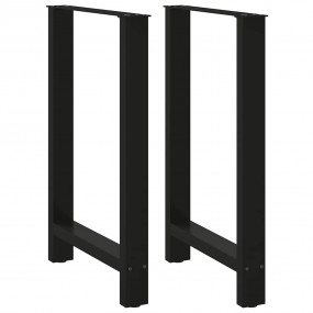 Coffee Table Leg Set of 2 Black Powder-coated steel
