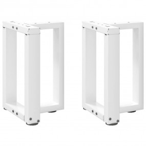 Coffee Table Leg White Powder-Coated Steel Medium