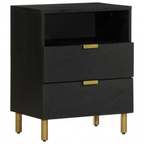 Bedside Cabinet Black Engineered wood Medium Bedside Ca...