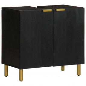 Bathroom Sink Cabinet Black Engineered wood Medium