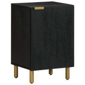 Bathroom Cabinet Black Engineered Wood Compact Modern
