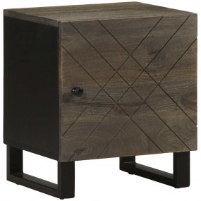 Nightstand Black Solid Mango Wood Small Nightstand Rect...