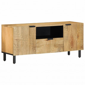 TV Cabinet Brown Solid mango wood with metal accents Me...