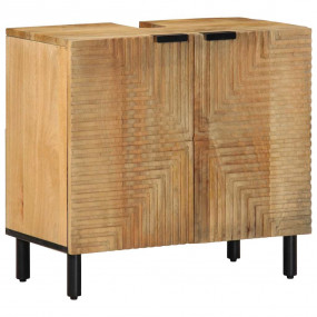 Bathroom Sink Cabinet Brown Solid mango wood Medium